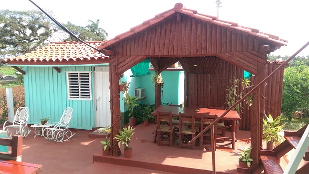 'Patio tracero' Casas particulares are an alternative to hotels in Cuba.
